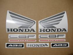 Honda CBF 600s pc38 2004 silver complete decals set