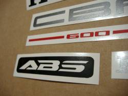 Honda CBF600 pc38 2005-2006 silver emblems logo set