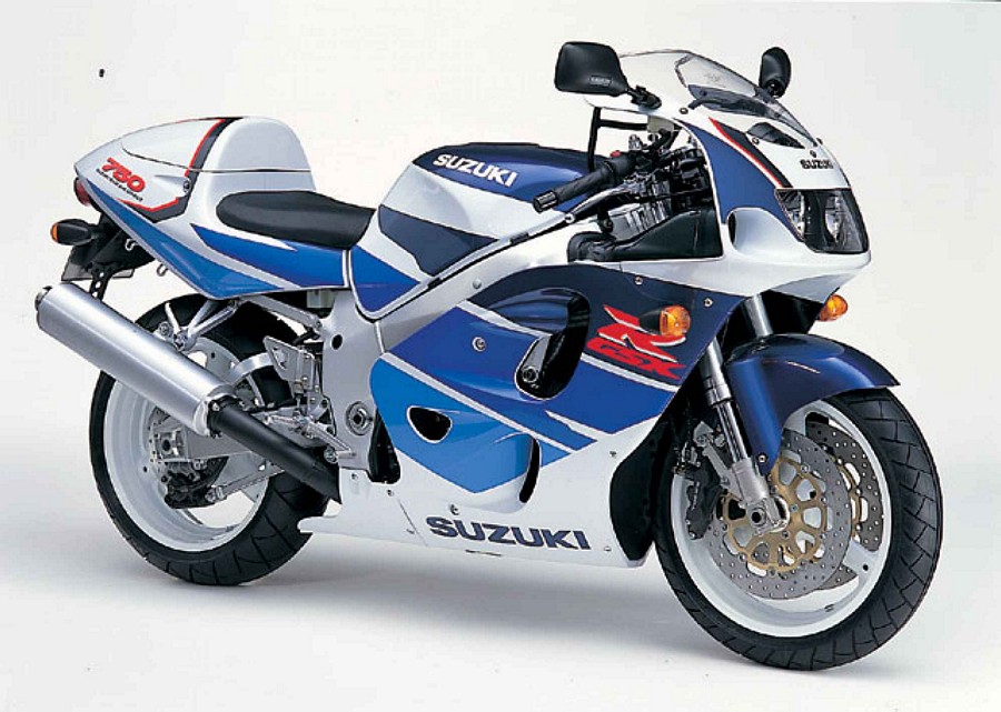 Suzuki GSXR 750 srad 1996 replica decals set - white/blue ...