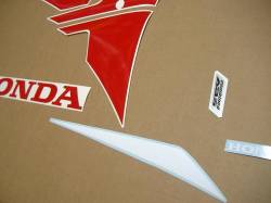 Honda 600RR 2013-2014 white-red-blue complete decals set