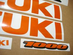 Suzuki GSX-R 1000 light reflective orange decals kit