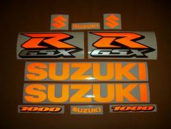 Suzuki GSXR 1000 light reflective orange graphics set 