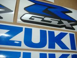 Suzuki GSX-R 750 SRAD light reflective blue decals 