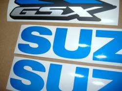 Suzuki GSXR 750 light reflective blue adhesives set    
