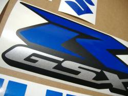 Suzuki GSX-R 1000 glow in the dark reflective blue stickers