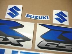 Suzuki GSXR 1000 light reflective blue logo emblems set