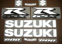 Suzuki GSXR 600 (Gixxer) light signal reflective white stickers