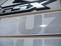 Suzuki GSXR 600 (Gixxer) custom reflective white decals 