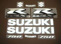 Suzuki GSXR 750 (Gixxer) light signal reflective white stickers