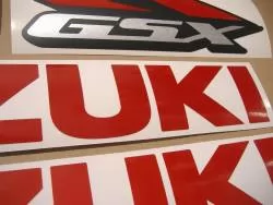 Suzuki GSXR 750 srad glow in the dark signal red graphics 