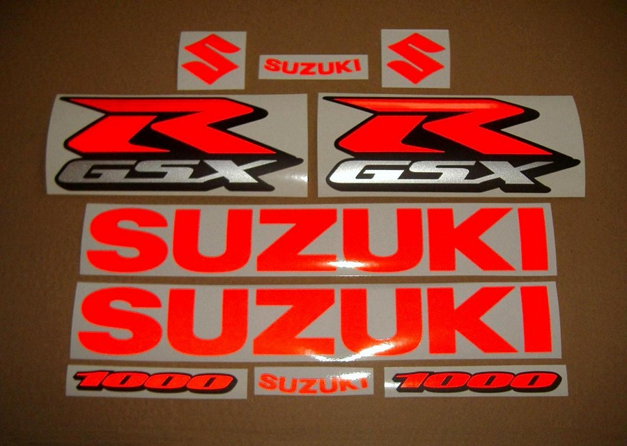 SUZUKI GSX-R 1000 CUSTOM REFLECTIVE RED STICKER SET