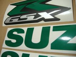 Suzuki GSXR Gixxer 1000 custom signal reflective green adhesives