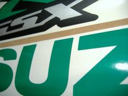 Suzuki GSXR Gixxer 600 custom signal reflective green logo emblems