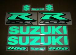 Suzuki GSXR Gixxer 600 customized signal reflective green decals