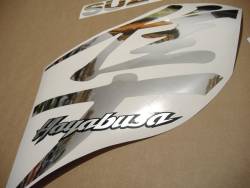 Suzuki Hayabusa 2000 custom chrome mirror silver sticker kit