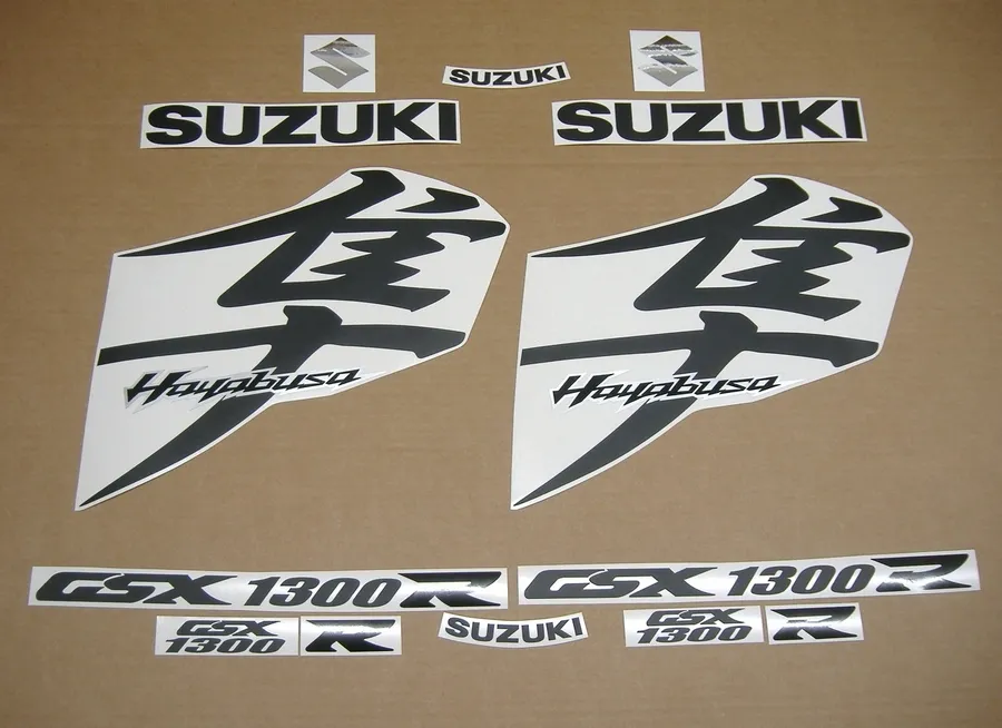 Satin black kanji graphics for Suzuki hayabusa 1340