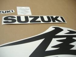 Suzuki Hayabusa k8-L4 matte/chrome black kanji decals set