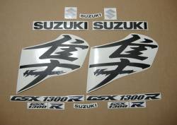 Suzuki Hayabusa 2008-2015 matte/chrome black decals set