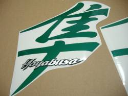 Suzuki Hayabusa reflective green kanji logo emblems