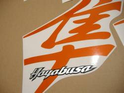 Suzuki Hayabusa k1 light reflective orange kanji graphics kit