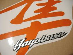 Suzuki Hayabusa k1 light reflective orange kanji logo set