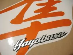 Suzuki Hayabusa k1 light reflective orange kanji logo set