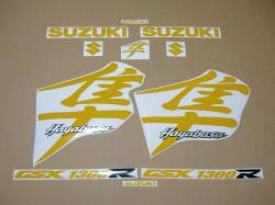 Suzuki Hayabusa 1st generation signal reflective yellow decal kit