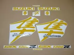 Suzuki Hayabusa 1st generation signal reflective yellow decal kit