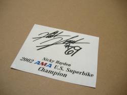 Honda-RVT/VTR 1000 hayden replica signature logo decals