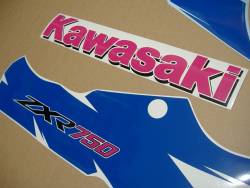 Kawasaki ZXR 750R Ninja 1994 green/white/blue replacement decals