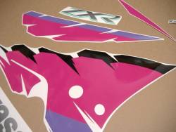 Kawasaki ZXR 750R 1995 black/pink replacement graphics set