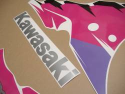 Kawasaki ZXR 750R 1995 black/pink replica graphics set