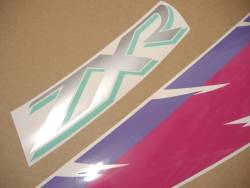 Kawasaki ZXR 750R 1995 black/pink replacement decals set