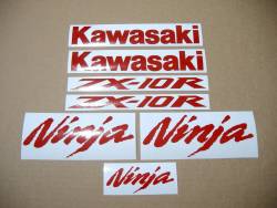 Kawasaki Ninja ZX-10R light reflective red stickers