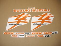 Suzuki Hayabusa MK2 orange reflective sticker set