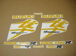 Suzuki Busa 1340 yellow light reflective sticker kit