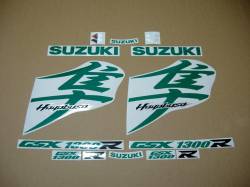 Suzuki Hayabusa MK2 2nd generation reflective green stickers
