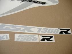 Suzuki Busa 1340 signal reflective white kanji logo emblems