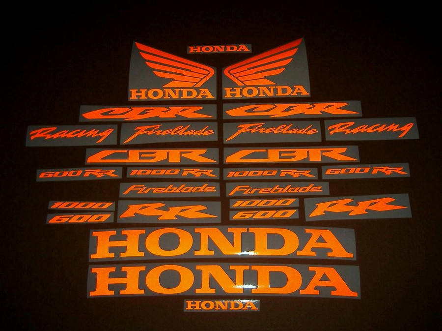 Honda CBR Fireblade light reflective logo decals 