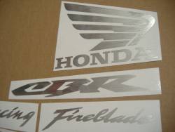 Honda CBR Fireblade brushed aluminium decals