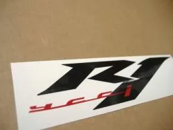 Yamaha R1 2014 white replica logo decals set