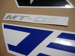 Yamaha MT-03 2016 white/blue restoration logo graphics 