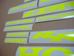 Honda CBR Fireblade customized neon yellow/green decals set