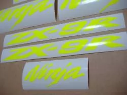 Kawasaki ZX-9R Ninja custom neon yellow/green decals 