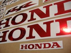 Honda CBR 600RR/1000RR Fireblade mirror red logo decals set 