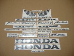 Honda CBR Fireblade RR carbon logo decals emblems set