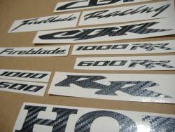 Honda CBR F2/F3/F4 or 125R carbon logo decals set