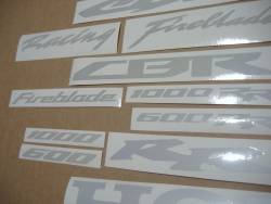 Honda CBR white reflective signal logo sticker kit