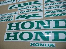 Honda CBR Fireblade light reflective green decals set