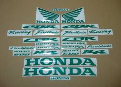 Honda 600rr 1000rr reflective signal green sticker set